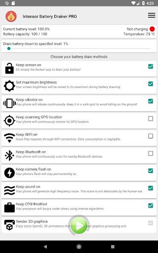 Intensor Battery Drainer PRO 7 تصوير الشاشة