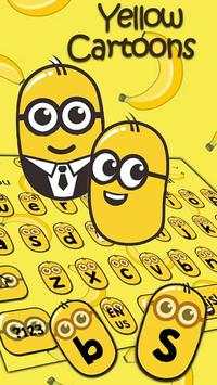 Yellow Cute Cartoon Keyboard Theme screenshot 1