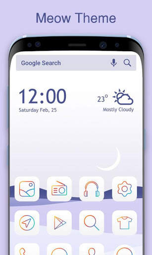 Meow Theme for Mega Launcher screenshot 1