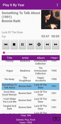 Play It By Year Music Player screenshot 1