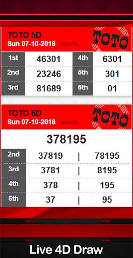 Live 4D Draw Result screenshot 3