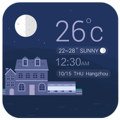 Weather clock widget free icon