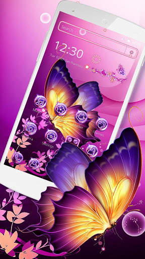 Sparkling Butterfly wand Theme screenshot 2