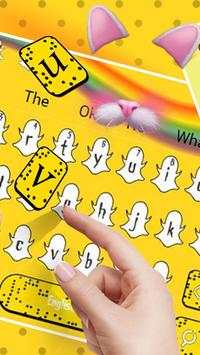 Cute Yellow Elfin Rainbow Keyboard Theme screenshot 2