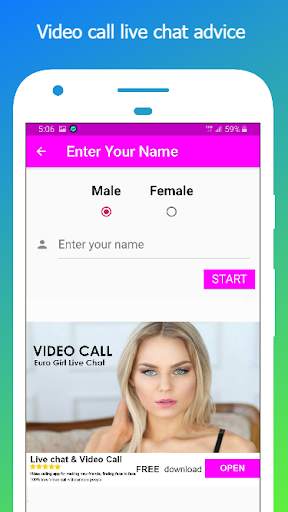 Video call advice live chat-Girl Random Live Talk screenshot 2