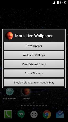 Mars Live Wallpaper screenshot 4