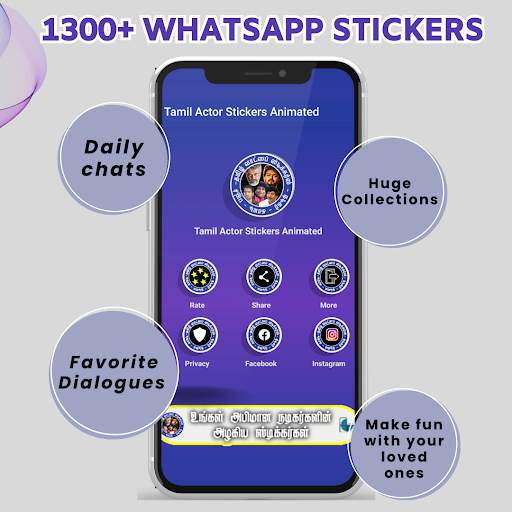 Tamil Actors WAStickers screenshot 7