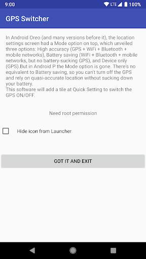 [Root] Android P GPS SWITCH screenshot 1