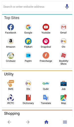 M Browser screenshot 1