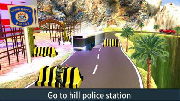 Police Bus Uphill Drive Simulator game screenshot 3