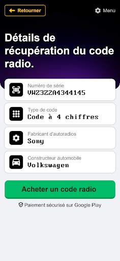 Code Autoradio Génératrice screenshot 5