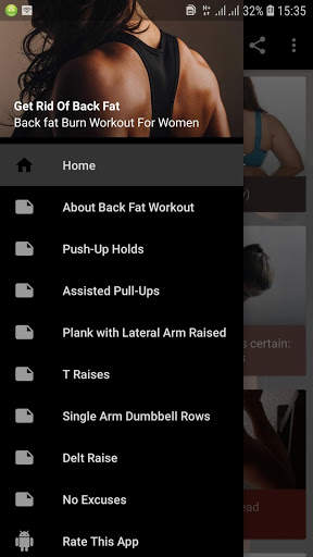 Back Fat Burn Workout For Women screenshot 1