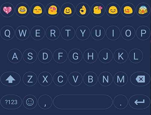 Circle Blue Emoji Keyboard screenshot 3