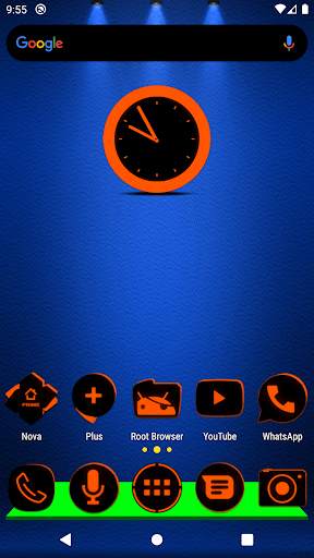 Flat Black and Orange IconPack screenshot 1