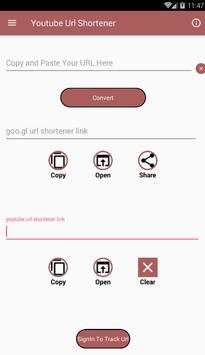 Youtube URL Shortener - Google - Goo.gl and custom screenshot 1