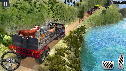 Farm Animal Transport Truck Driving Games स्क्रीनशॉट 5