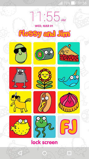 Flossy and Jim Lock Screen 4 تصوير الشاشة