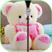 TeddyBearCute ZipperScreenLock أيقونة
