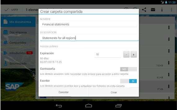 SAP Mobile Documents screenshot 9