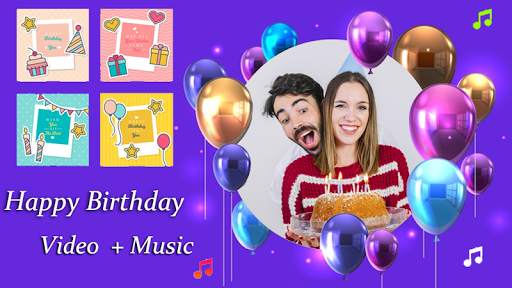 Name Picture On Birthday Cake, Video Birthday Fram screenshot 1
