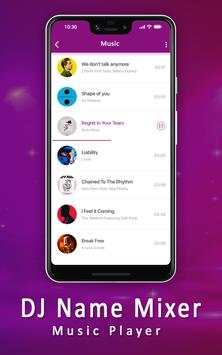 DJ Name Mixer With Music Player - Mix Name To Song screenshot 2