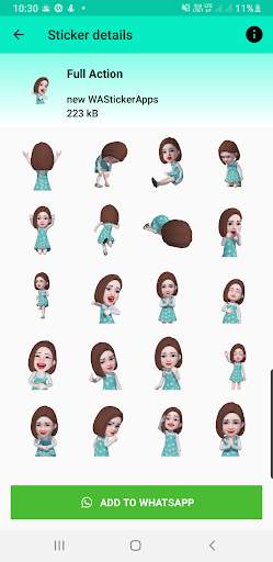 moving stickers for whatsapp - ice girl stickers screenshot 5