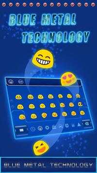 deep blue machine metal future keyboard theme स्क्रीनशॉट 3