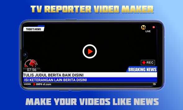 Tv Reporter Video Maker screenshot 1