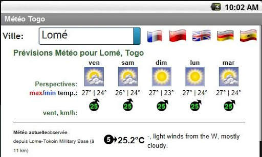Météo Togo screenshot 1