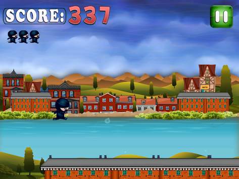 Ninja Rooftop Run, Mini Rush screenshot 7