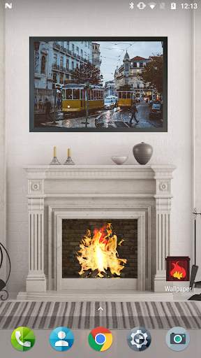 Photo Frame Live Wallpaper with Fireplace screenshot 2