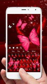 Red Rose Butterfly Keyboard screenshot 2