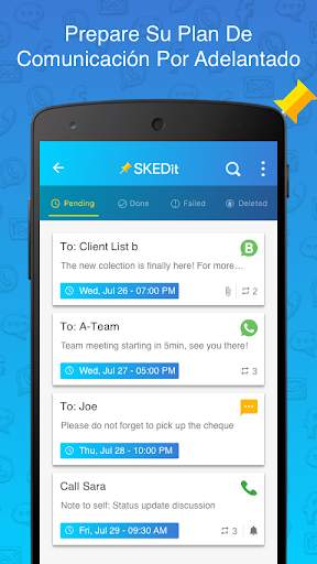 SKEDit Scheduling App: Programa WhatsApp SMS Calls screenshot 2