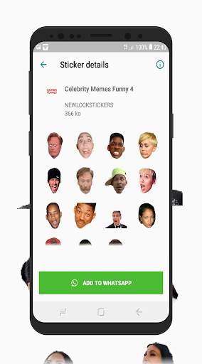 WAstickerApps Emojis Celebrity Memes Funny face screenshot 7