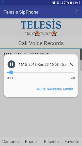 Telesis SIP VoIP Softphone screenshot 4