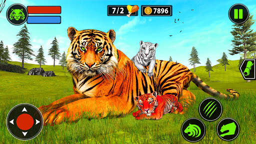 Wild Tiger Family Simulator - Tiger Games screenshot 1