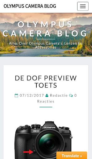 Olympus Camera Blog screenshot 1