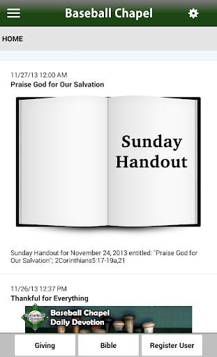 Baseball Chapel Mobile App screenshot 1