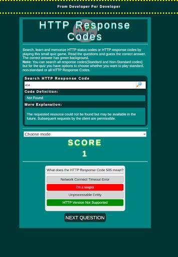 HTTP Response / Status Code screenshot 11