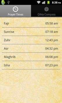 Prayer Times with Qibla Compas screenshot 1
