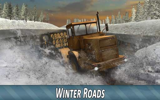 Winter Timber Truck Simulator screenshot 4