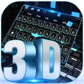 Blue 3D Keyboard Theme 10001002