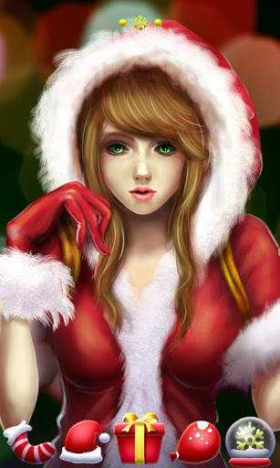 Lady Santa GO LAUNCHER THEME screenshot 2