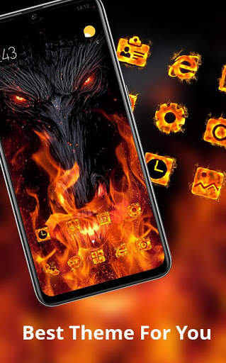 Burning Tree Warcraft dragon launcher theme screenshot 2