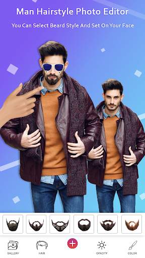Man Hairstyle Photo Editor - Beard,Mustache Editor screenshot 3