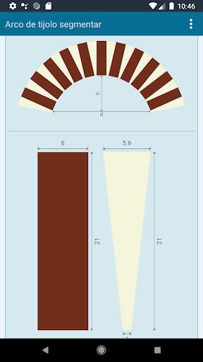 Calculadora de arco de tijolos screenshot 4