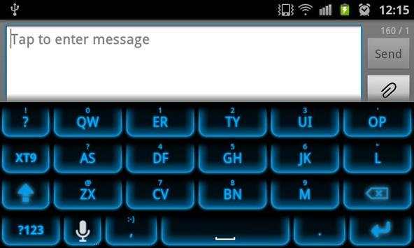 Blue Tech Keyboard Skin 4 تصوير الشاشة