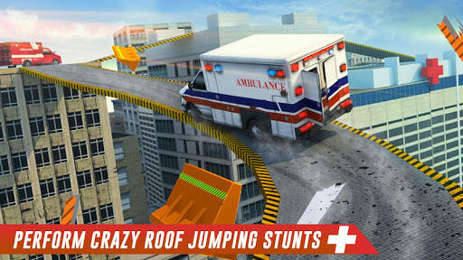 Roof Jumping Ambulance Simulator - Rooftop Stunts screenshot 2