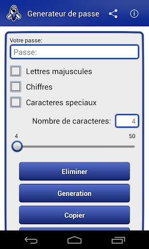 Générateur de mot de passe screenshot 1