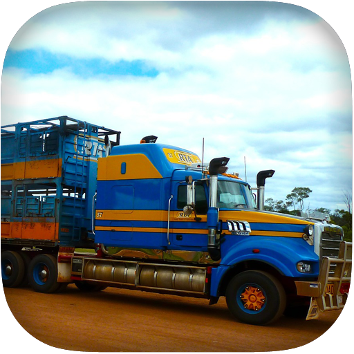 Car Transporter Truck Driving icon